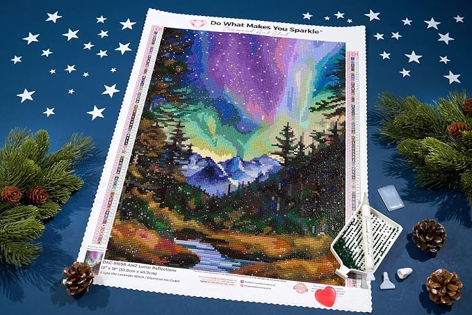 DIAMOND ART CLUB Lunar Reflections Diamond Painting Kit, Fun DIY Crafts - Image 5
