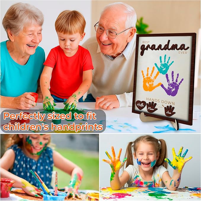 10" Hands Down Best Grandma Ever DIY Handprint Gifts - Image 4