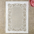 TIAMECH A4 Reusable Vintage Floral Frame Stencil by TIAMECH
