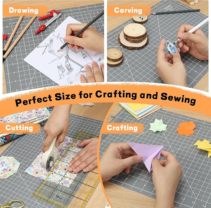 Premium Self Healing Cutting Mat 18'' x 12'', A3 Non-slip Sewing Mat - Image 7
