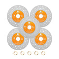 Rock Slab Grinding Disc - 5 inch Glass Cutter Disc (5pcs), Granite Cutting Disc, Diamond Grinder Wheel for Rock Slab, Stone, Tile, Marble, Granite, Glass Diamond Cutting Discs