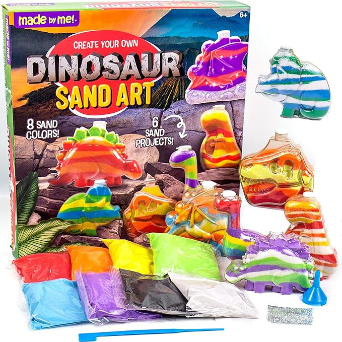 Made By Me Create Your Own Dinosaur Sand Art by Horizon Group USA, Includes 6 by MadebyMe