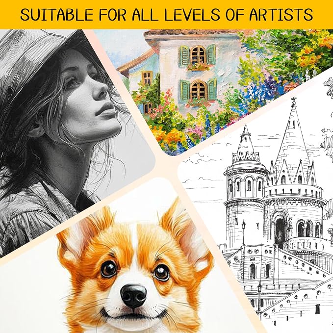 WINNER 5.5" x 8.5" Sketch Book, 400 Sheets Top Spiral Bound Sketch Pad - Image 6