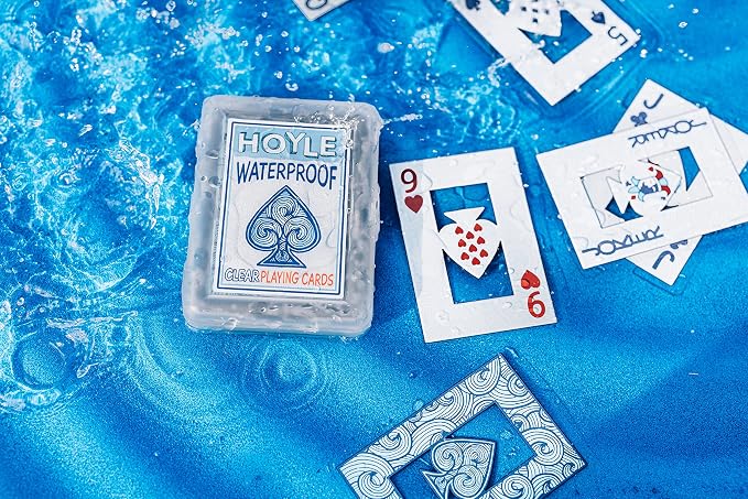 Hoyle Waterproof Clear Plastic Playing Cards 1 Deck Outdoor Pool | Flexible - Image 5