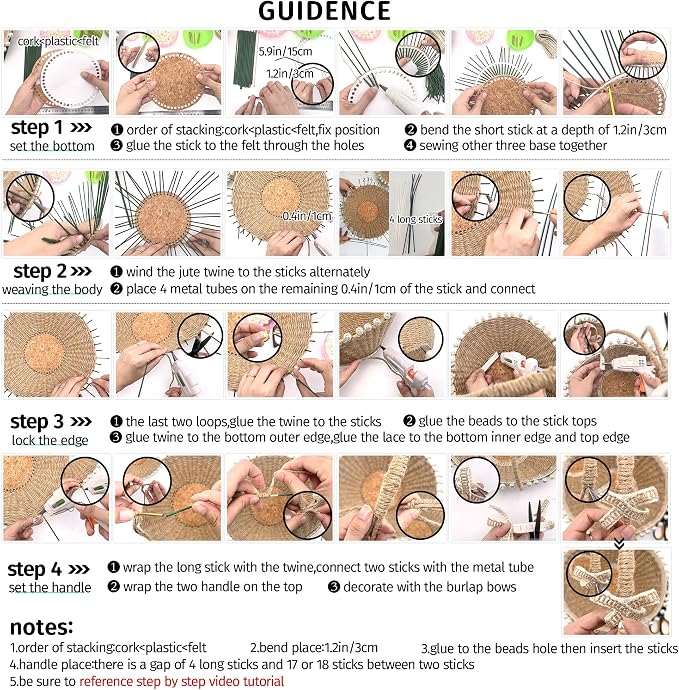 AOUXSEEM Basket Weaving Kit for Beginners, DIY Woven Picnic Hamper - Image 5