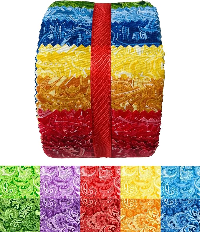 40 Strip Jelly Roll Fabric Strips - Image 2