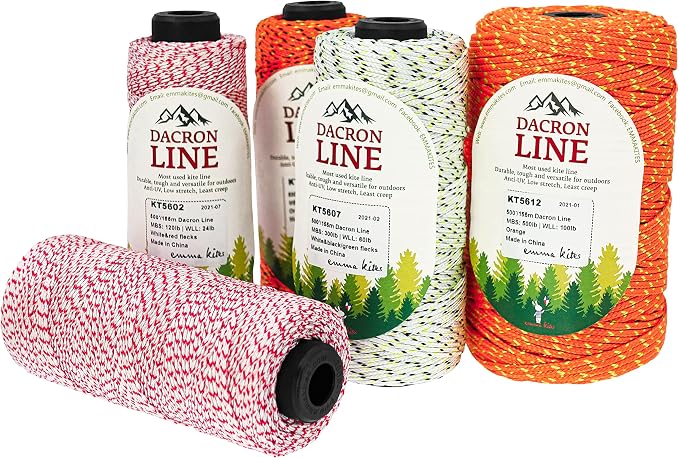 emma kites 500LB 500Ft Braided Kite String Dacron Polyester Cord Spool Kite Line - Image 9