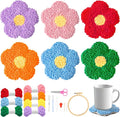 WATINC Flower Punch Needle Coaster Kit by WATINC