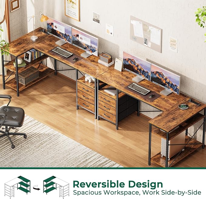 Huuger L Shaped Office Desk - Image 4