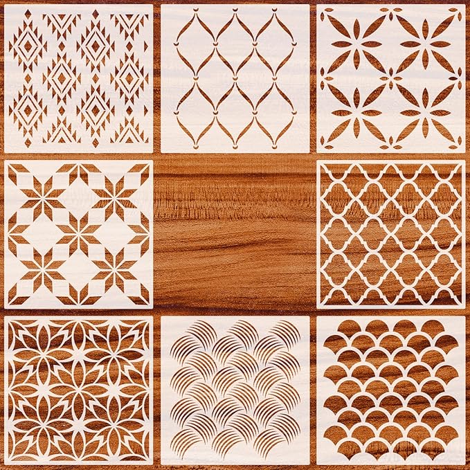 12 Inch Large Geometric Stencils Mandala Stencil Laser Cut Painting Template by CZONG