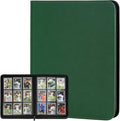 360 Cards Ringless 9-Pocket Side Loading Trading Card Binder, PU Zipper Fixed by GERMUN