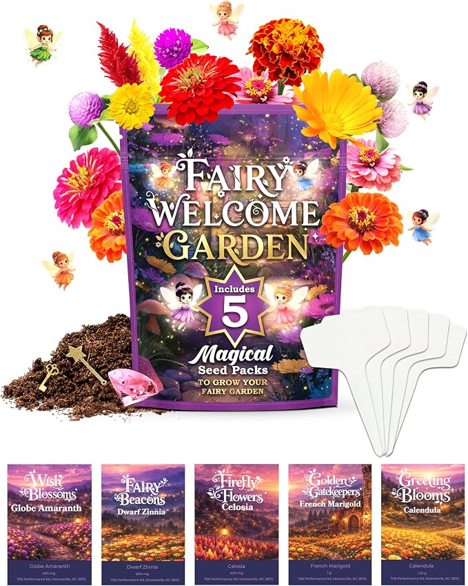Fairy Garden Seed Kit | 5 Flower Varieties by TactikoSurvival