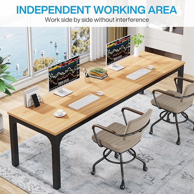 Tribesigns 78.7 Inches Extra Long Computer Desk 2 Person Desk, Double Long Desk - Image 5