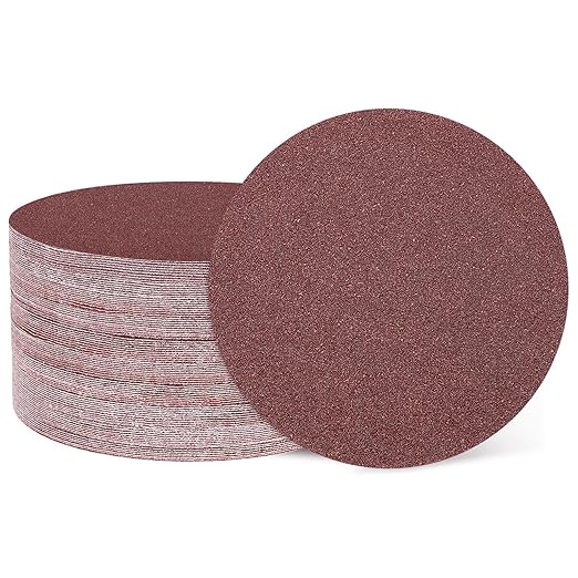 HARFINGTON 100 Pcs 6 Inch Sanding Disc 40 Grit Hook and Loop Sandpaper Random Orbital Sander Pads for Woodworking Automotive Metal Polishing