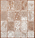 Cubist Stencils for Crafts Reusable Texture Stencils Mixed Media Layering by SUNVERSE