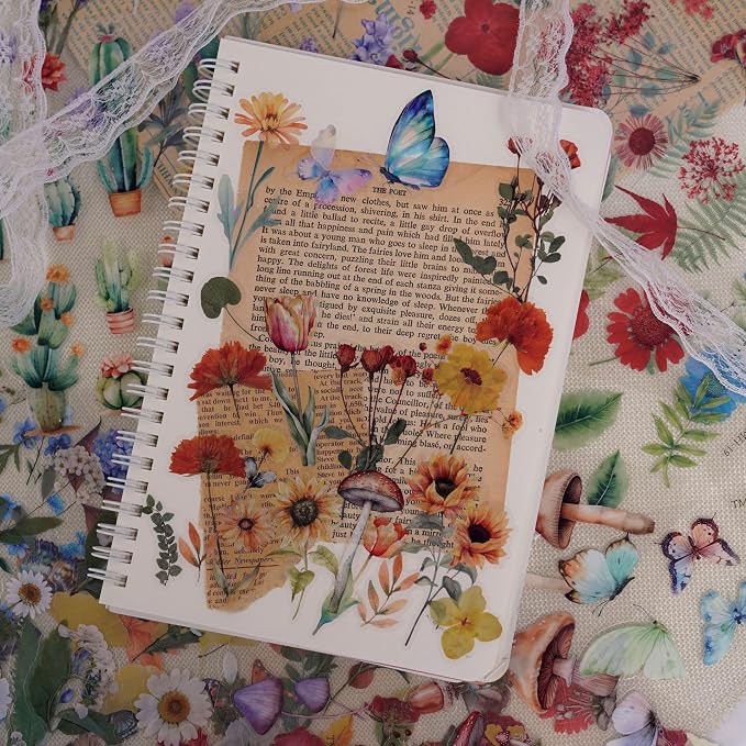 500Pcs Natural Flower Stickers - Image 6