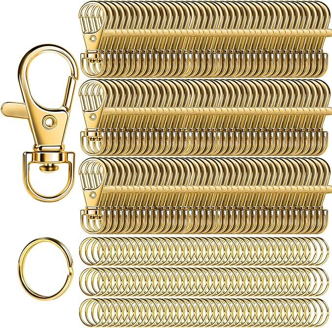 LEOBRO 240PCS Lobster Claw Clasps and Key Rings, Metal Key Chains, Jewelry by LEOBRO