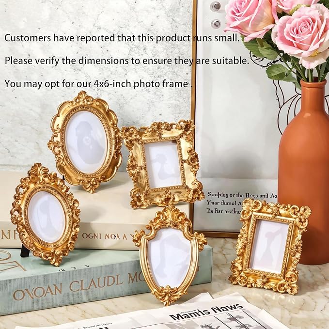 5 Pcs Mini Gold Frames - Image 4