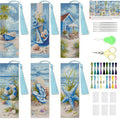NEGEKFKX 6 Pcs Beach Cross Stitch Bookmark Kit by NEGEKFKX
