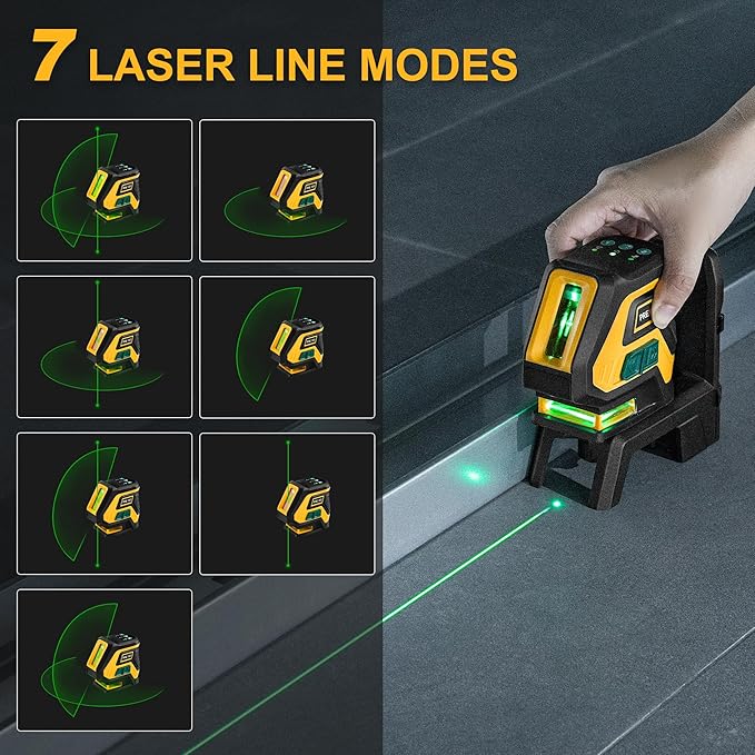 PREXISO Laser Level with Tripod & 2 Plumb Dots - 100 Ft Rechargeable Point Cross Laser Level Self Leveling - Plumb Spot Alignment Wide Angle Laser Line for Construction, Ceiling, Floor Tile