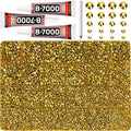 32000Pcs Metallic Gold Rhinestones by Worthofbest