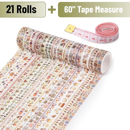 Mr. Pen- Washi Tape Set, 21 Rolls, 5 Yards/Roll | Washi Tape - Image 2