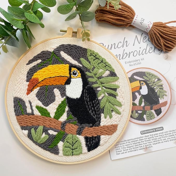 Myfelicity Punch Needle Embroidery Kit, Beginner Craft Set - Image 6