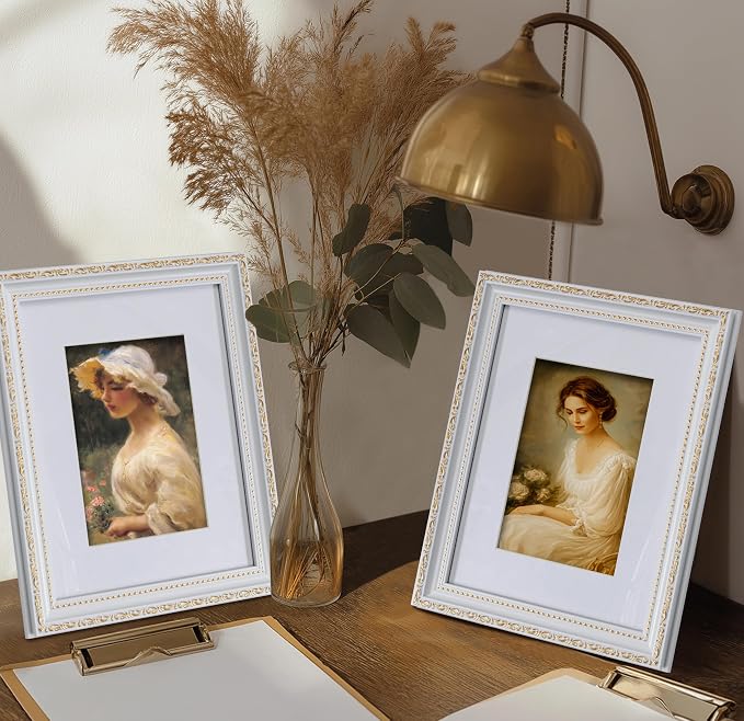 eletecpro 8x10 Vintage Picture Frame, Glass Cover, Horizontal or Vertical - Image 6