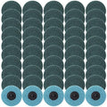 50 Pcs 3 Inch Sanding Discs Quick Change Sanding Discs Nylon Surface Conditioning Grinder Wheels for Angle Grinder, Stock and Rust Removal, Grinding, Deburring (Blue)
