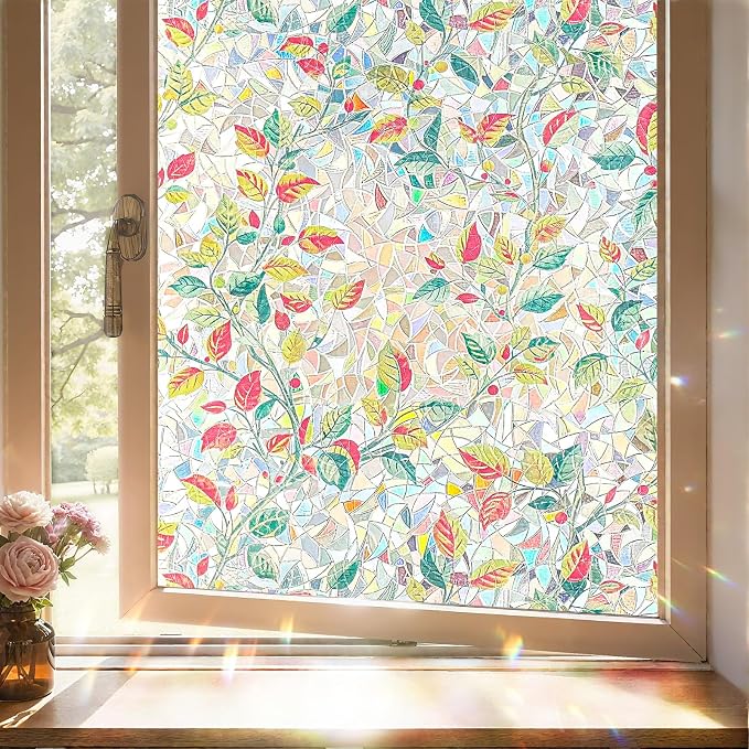 ADD.HERES Window Privacy Film, Stained Glass Decorative Static Cling, Removable by ADDHERES