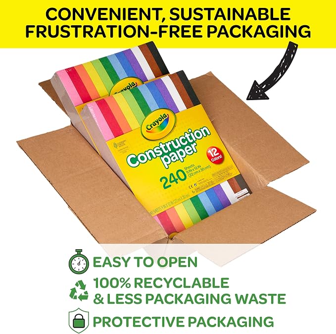 Crayola Construction Paper Bulk Pack – 10 Assorted Colors, Teacher School - Image 5