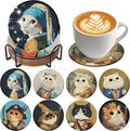 Sitsink Funny Cat Diamond Art Coasters by SitsinkArtCraftsTools