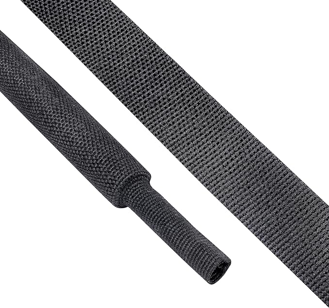Heat Shrink Wire Loom 2:1 Shrinkable Braided Cable Sleeve 1/2 Inch ID-180ft by BuyUneed