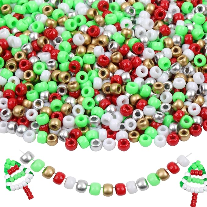 Pony Beads 1000 Pcs Plastic Beads by KAKW