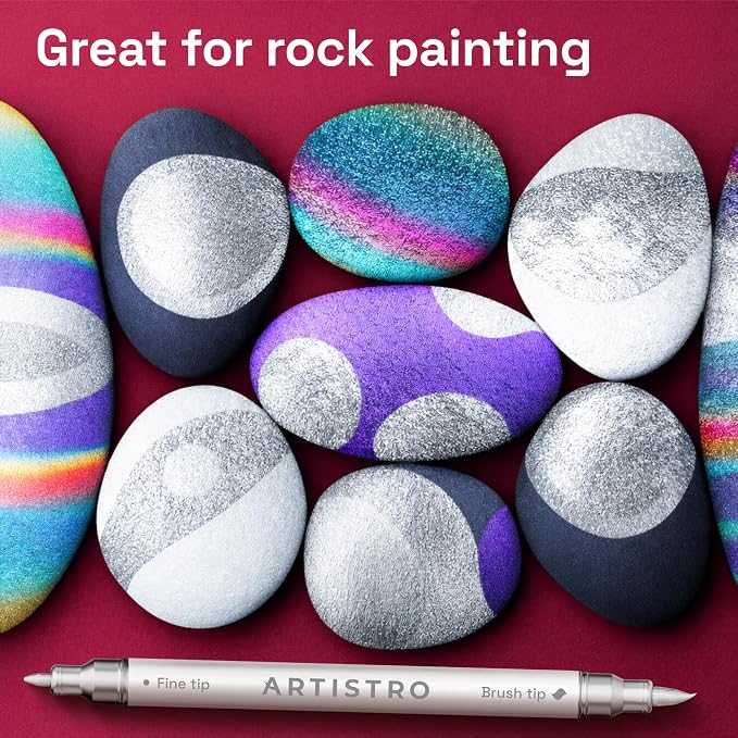 ARTISTRO 36 Silver Acrylic Paint Markers - Image 7