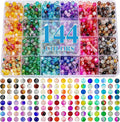 XSEINO About 144 Colors 1200PCS 6mm Glass Beads Bracelet Making Set, 6 Styles by XSEINOiscreating%EF%BC%81