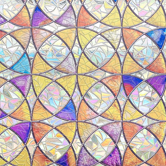 ADD.HERES Window Privacy Film, Stained Glass Decorative Static Cling, Removable - Image 2