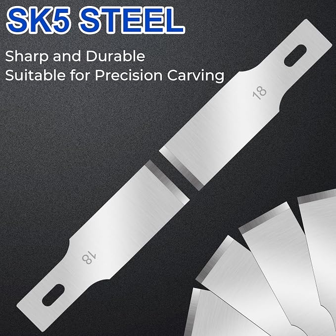 DIYSELF 150 Pack Exacto Knife Blades, #18 Hobby Knife Blade Refills - Image 2