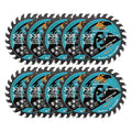 Wood Cutting Disc 3-3/8" 10pcs - 24T TCT Carbide Tipped Teeth Compact Circular Saw Blade with 10mm Arbor, General Purpose for Cuttting in Wood Plastic and Composite Materials