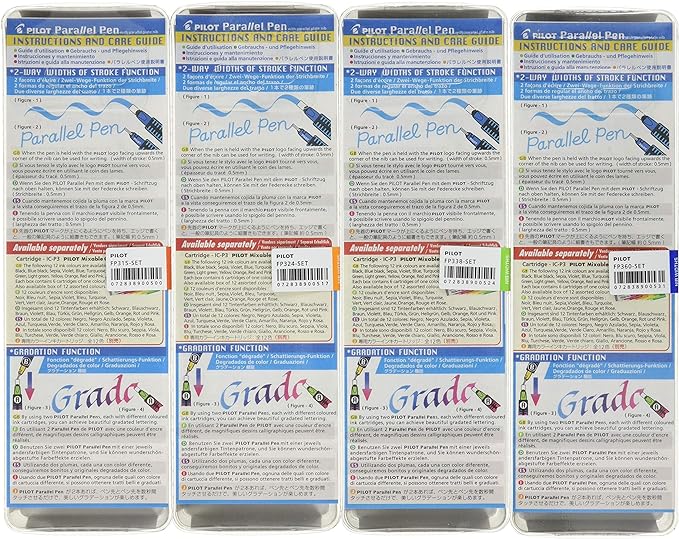 PILOT Parallel Calligraphy Pen Set, 1.5 mm, 2.4 mm, 3.8 mm and 6 mm - Image 2