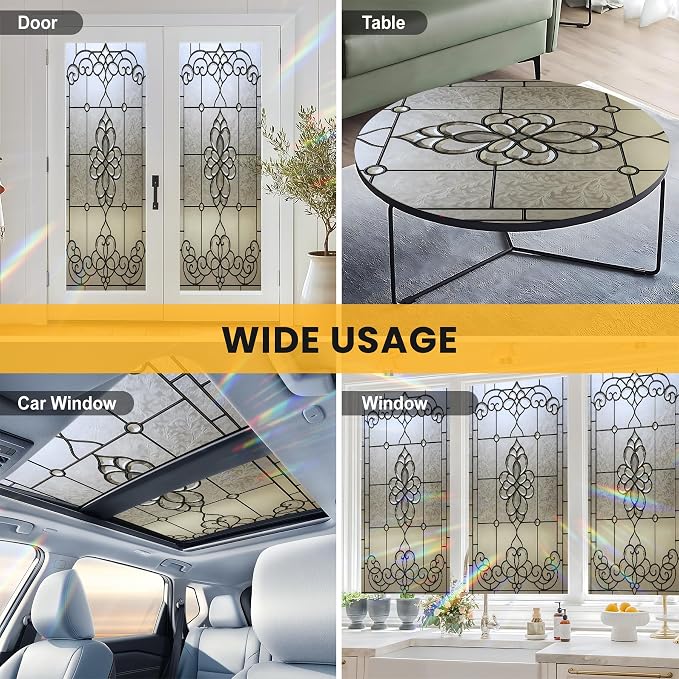 Stained Glass Window Privacy Film Static Cling - Image 8