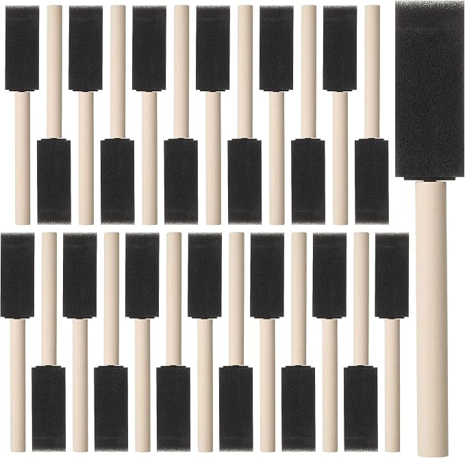 Bates- Foam Paint Brushes, 1 Inch, 26 Pack, Sponge Paint Brushes by BatesChoice