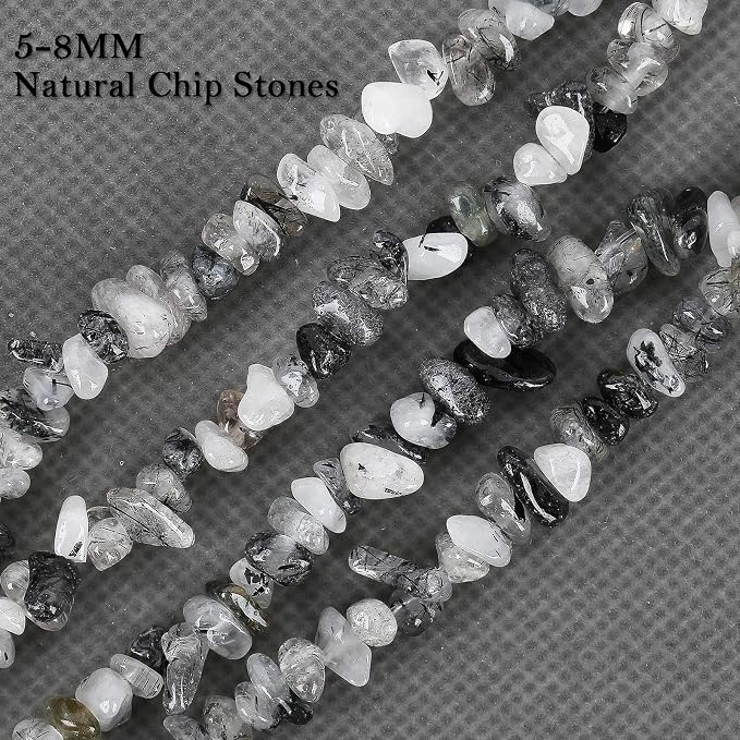 456 PCs Natural Chip Stone Beads, 5-8mm Irregular Multicolor Gemstones Loose - Image 3