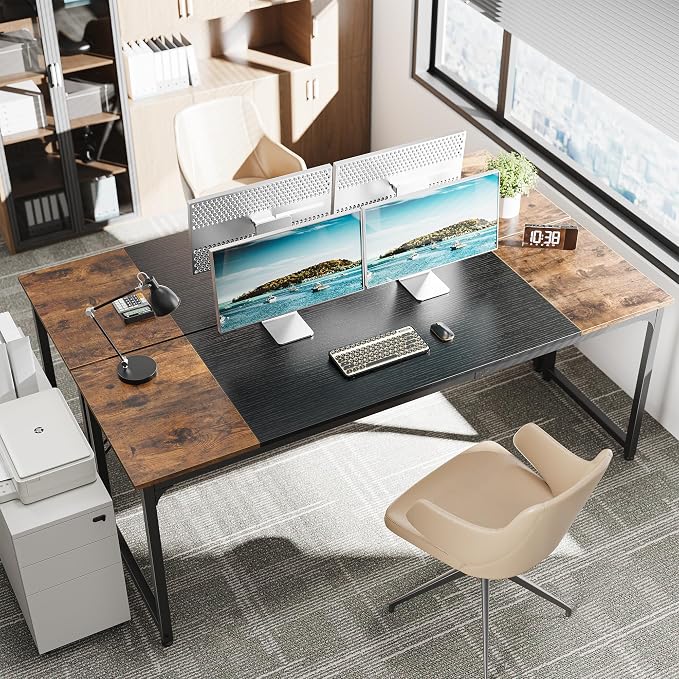 Huuger 78.7 Inch Office Computer Desk - Image 2