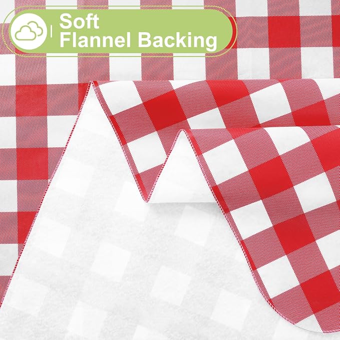 Smiry Rectangle Table Cloth, Waterproof Vinyl Tablecloth - Image 4
