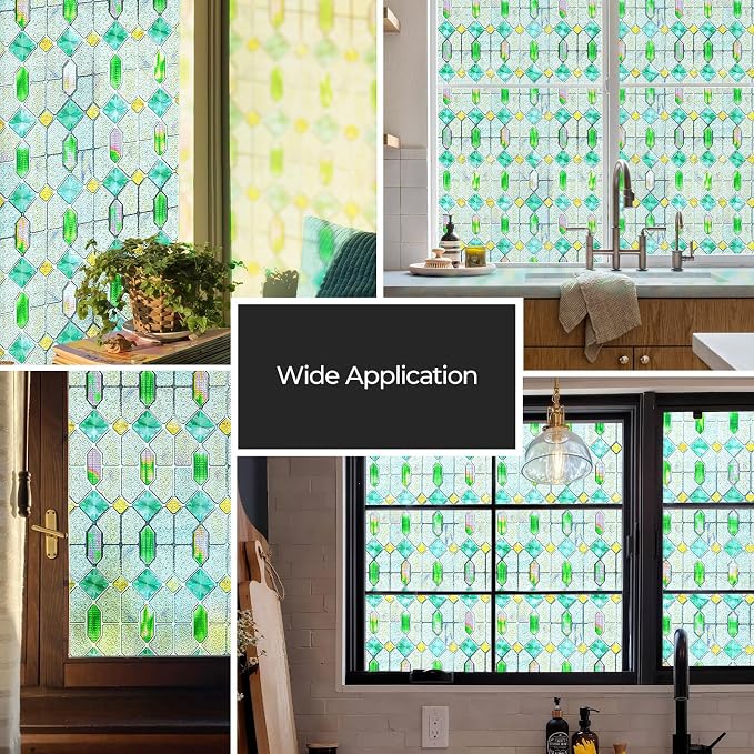 3D Stained Glass Window Film, Decorative Window Privacy Film - Image 7
