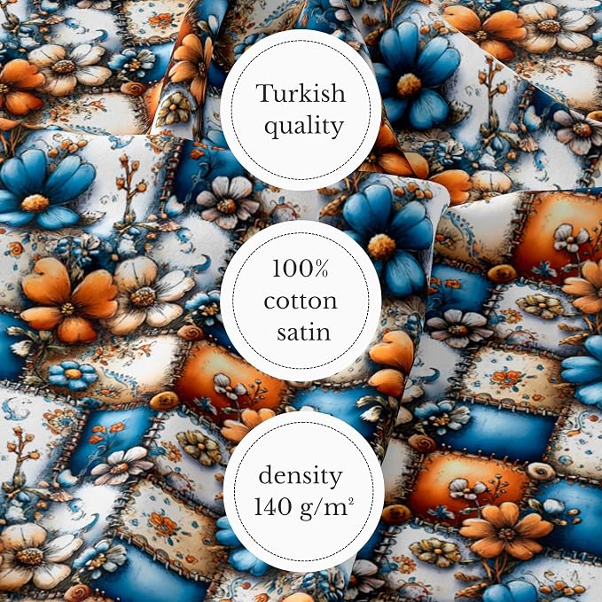 100% Cotton Fabric by the Yard – Turkish Quality Quilting & Sewing Fabric - Image 6