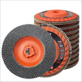 Jumbo Zirconia Flap Discs 4 1/2 for Angle Grinder, 80 Grit Type 27 High Density Trimmable 5/8"-11 inch Grinding Wheels for Grinding, Rust Removal, Sanding and Finishing - 10 Pack