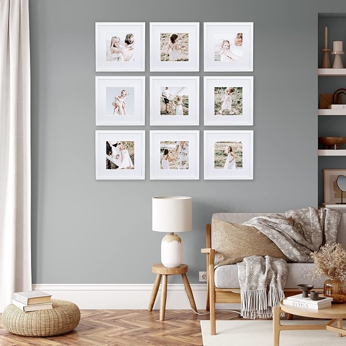 Sheffield Home 9 Piece Gallery Wall Frame Set, 12x12 Inch - Image 2