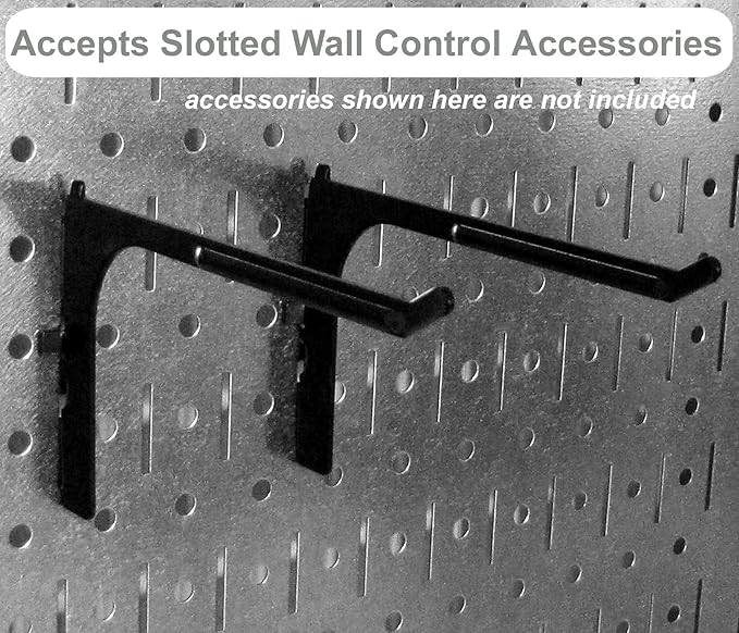 Wall Control Pegboard Organizer 4 ft. Metal Pegboard Standard Tool Storage Kit with White Toolboard and Red Accessories